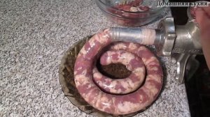 ? ДОМАШНЯЯ  колбаса из СВИНИНЫ. Сочная, мясная. Безумно вкусно.