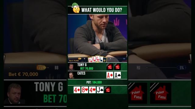 What would you do if you have pocket aces against Tony G? #poker #pokershorts #pokerfanshome