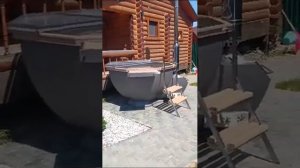 Отзыв о банном чане KELLEK с вертикальной загрузкой дров от клиента из г. Москва