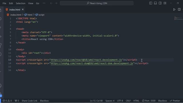 Build a React App with CDN Link | What is react | What is reactDOM | Mastering react.js