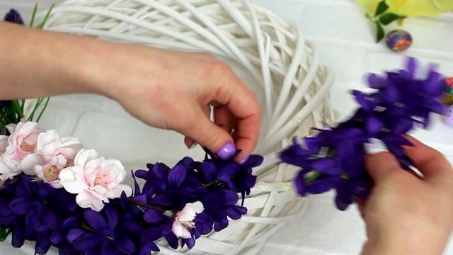 Пасхальный венок. Easter wreath. Мастер класс. смотреть онлайн