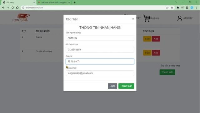 Website cho cửa hàng bán đồ uống sử dụng Java Spring Boot + Thymeleaf + MySQL - Group DAT10 смотреть онлайн