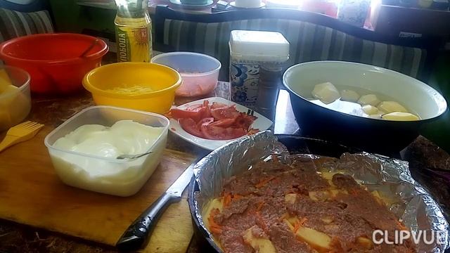 Вкусная запеканка из кабачков и картофеля! Рецепт овощной запеканки!Запеканка овощная.