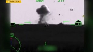 Уничтожение техники и оп ВСУ вертолетами Ка-52..mp4