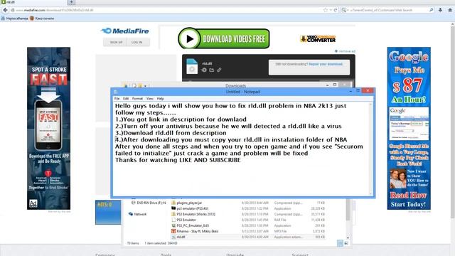 How to fix rld dll NBA 2k13 смотреть онлайн