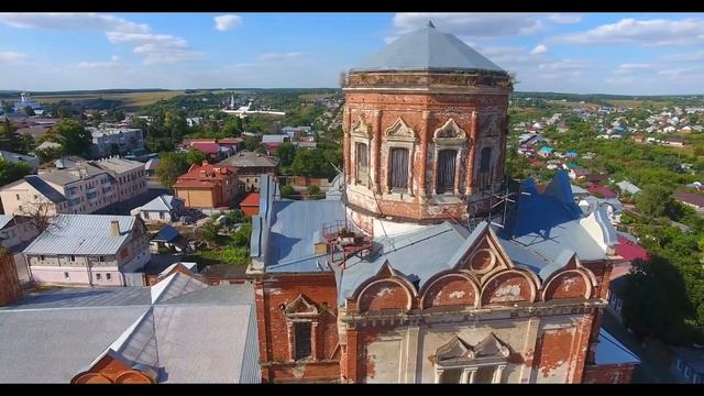 Елец  с воздуха. Липецкая область. Достопримечательности. Церкви и монастыри