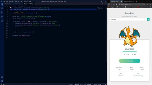 How to get Pokemon Stats using Javascript Fetch and PokeAPI (2020 Tutorial) смотреть онлайн