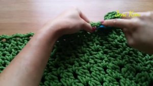 Овальный ковер крючком 9 рядCrochet Oval Rug for beginners row 9