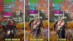 RYZEN 7800X3D vs RYZEN 7600X vs i7-13700K | Test in 6 Games