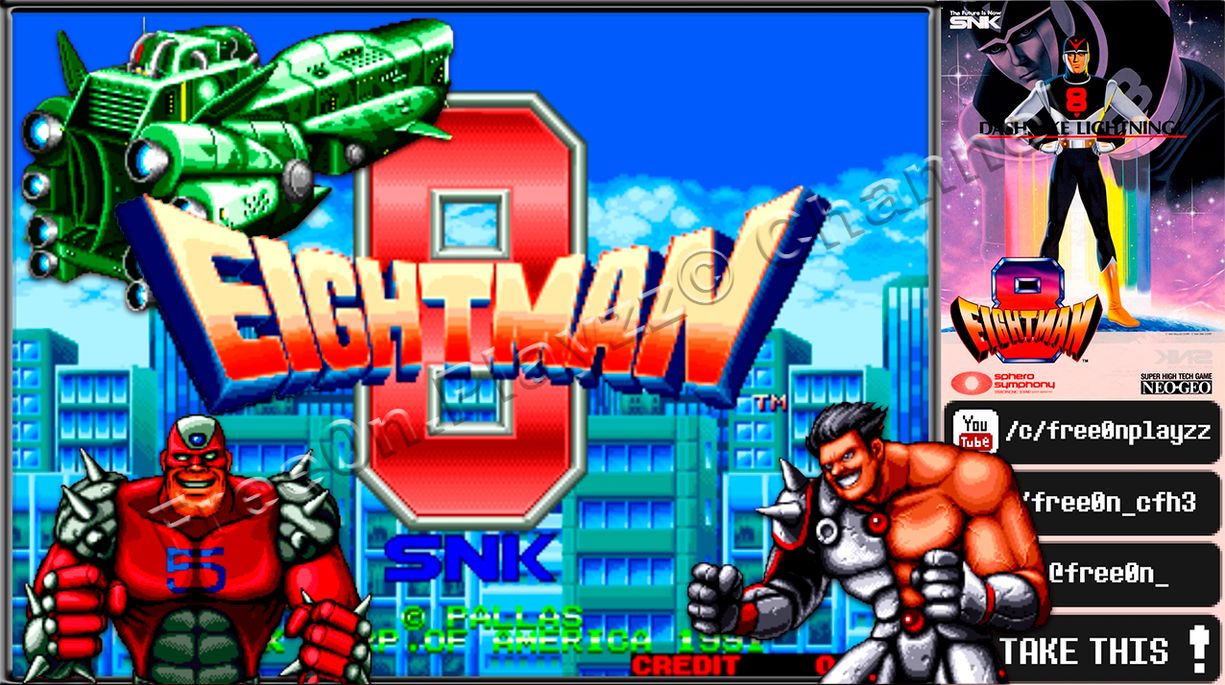 Eight Man (1991) - #АРКАДНЫЕ АВТОМАТЫ #NEOGEO | エイトマン or 8マン | Ретро игры смотреть онлайн