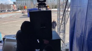 Монтаж сцены, звука, света и много работы в честь Дня Победы 2022
