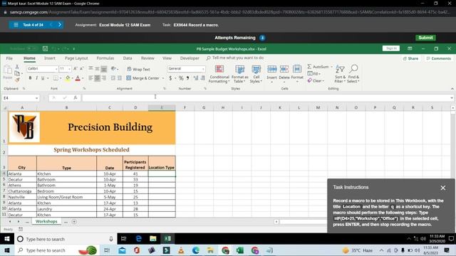 Excel Module 12 SAM Exam | SAM Cengage | Complete Academic Help