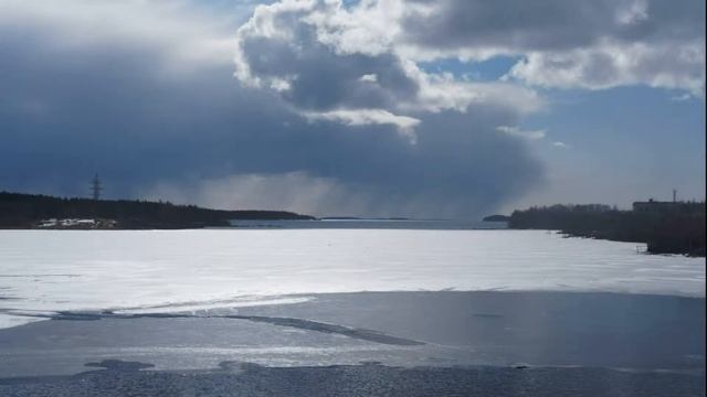 Ладожское озеро зимой. Пейзажи. Туризм.