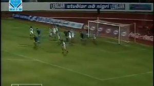 Автогол Юрия Ковтуна в матче Исландия - Россия. 1998 год.