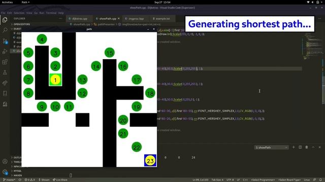 Shortest Path Finding Animation