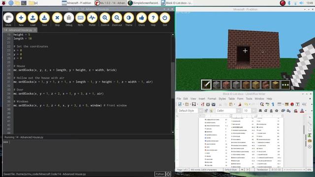 Minecraft Pi - Build an Advanced House Using Python смотреть онлайн