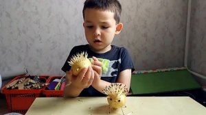 Ёжики из картошки