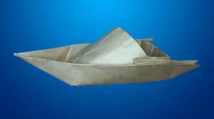 🚤 Лодочка оригами - обучение | Как сделать лодку катер из бумаги.  ☑