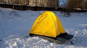 испытания палатки на санях в минус 33