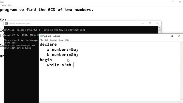 #pl/sql program to find the gcd of two numbers #gcd of two numbers using pl/sql, #PLSQL GCD смотреть онлайн