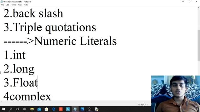 Literals In Python||DataTypes in Python||What Are DataTypes And Literals In Python||Python In Telug