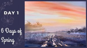 Как нарисовать закатный пейзаж акварелью | 1 из 6 дней весны | Евгения Горбачева