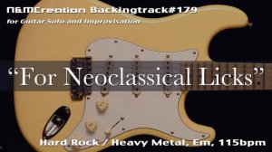 80s Neoclassical Metal Backing Track in Em | BT-179