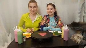 БЛИННЫЙ ЧЕЛЛЕНДЖ Масленица(PANCAKE Art Challenge) ТАКИЕ вы НЕ ВИДЕЛИ! ЦВЕТНЫЕ блины-рисунки