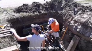 Прокол под водопровод труба ПНД д=110мм. Ст. Старокорсунская