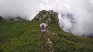 Гора Мамзышха/ Смотровая полощадка, парапланеристы, пик горы// Абхазия, Гагры// Июнь'2018