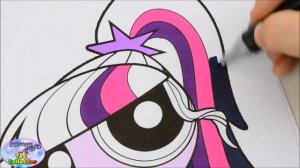 My Little Pony Transforms Powerpuff Girls Coloring Book Twilight Surprise Egg and Toy Collector SET