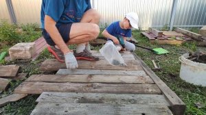 Делаю аутентичные деревянные дорожки из старых гнилых поддонов
