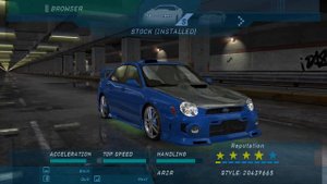 Need for Speed: Underground — Subaru Impreza 2.5 RS (GD) (Jet)