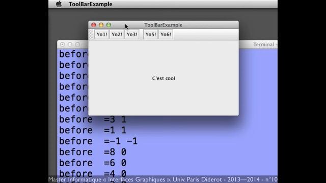 IHM GUI Java Swing n°10 p.4 - Toolbars смотреть онлайн