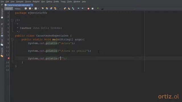 Java - Ejercicio 50: Uso de Secuencias de Escape para Caracteres Especiales смотреть онлайн