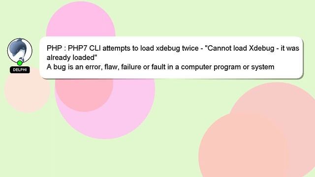 PHP : PHP7 CLI attempts to load xdebug twice - "Cannot load Xdebug - it was already loaded"