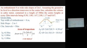 Day 34 - Computation of Areas and Volumes (Surveying-I, 10.06.2020, 11.00 AM)