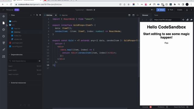 Sử dụng typescript generic khi làm việc với react