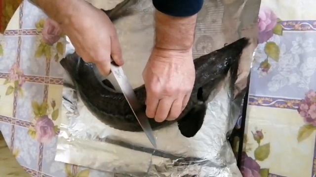 EATING | МУКБАНГ рыба, разделка осетра, SeaFood | вкуснее рыбы нет | не ASMR