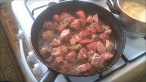 Конина с овощами