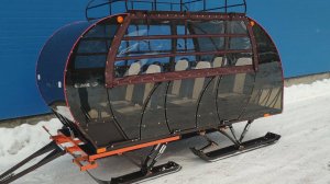 Сани для снегохода "ВАНЁК-800 ЗИМНИЙ ТУРИСТ" с тентом