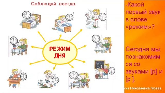 Что такое режим дня? Знакомство с буквой и звуком Рр смотреть онлайн