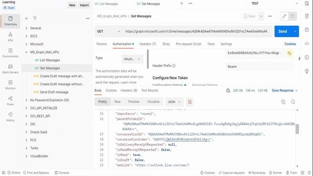 How to read / get email message using Microsoft Graph REST API | POSTMAN | Outlook, office mail смотреть онлайн