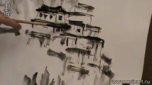 Уроки по пейзажной живописи у-син. Урок 12.2 _Архитектура в китайском пейзаже 1