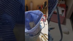 Сумка-ведро из полиэфирного шнура с мешочком. Быстро, в процессе