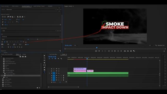 Smoke Text Effect Premiere Pro Tutorial ~ Free Preset
