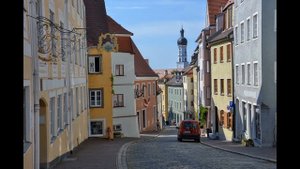 Ландсберг на Лехе Бавария Красивый уголок провинциальной Германии