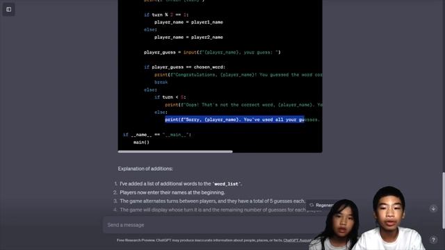 Learn Python with ChatGPT | Word-Scrambling Guessing Game