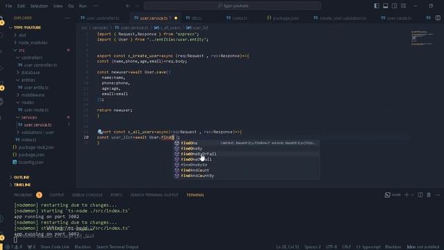 7 - Typescript with express.js || fetch all users api || جلب البيانات من جدول ما смотреть онлайн
