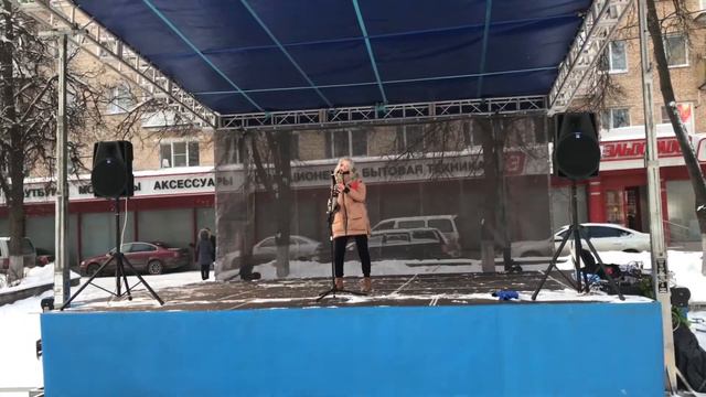 Саксофонистка Карина Багдасар ( Пушкино , часть1)